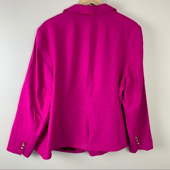 NWT Talbots Fuchsia Pink Blazer Gold Buttons 22W - Picture 7 of 16